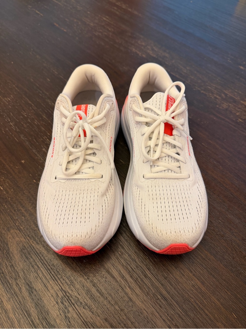 Brooks Women's White and Orange Running Sneakers-Ghost Max 2 - Picture 4 of 7